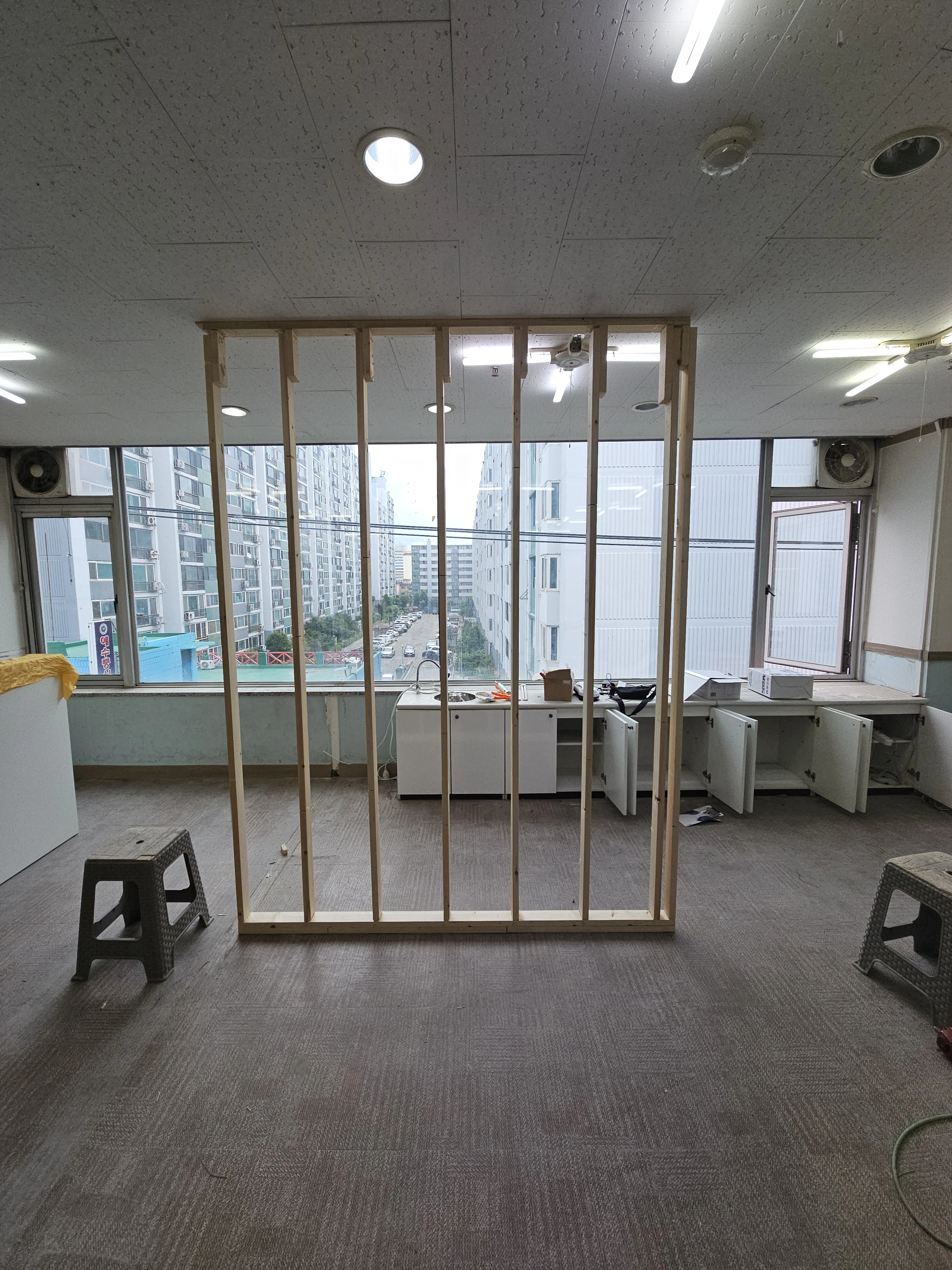상가 가벽설치 현장사진