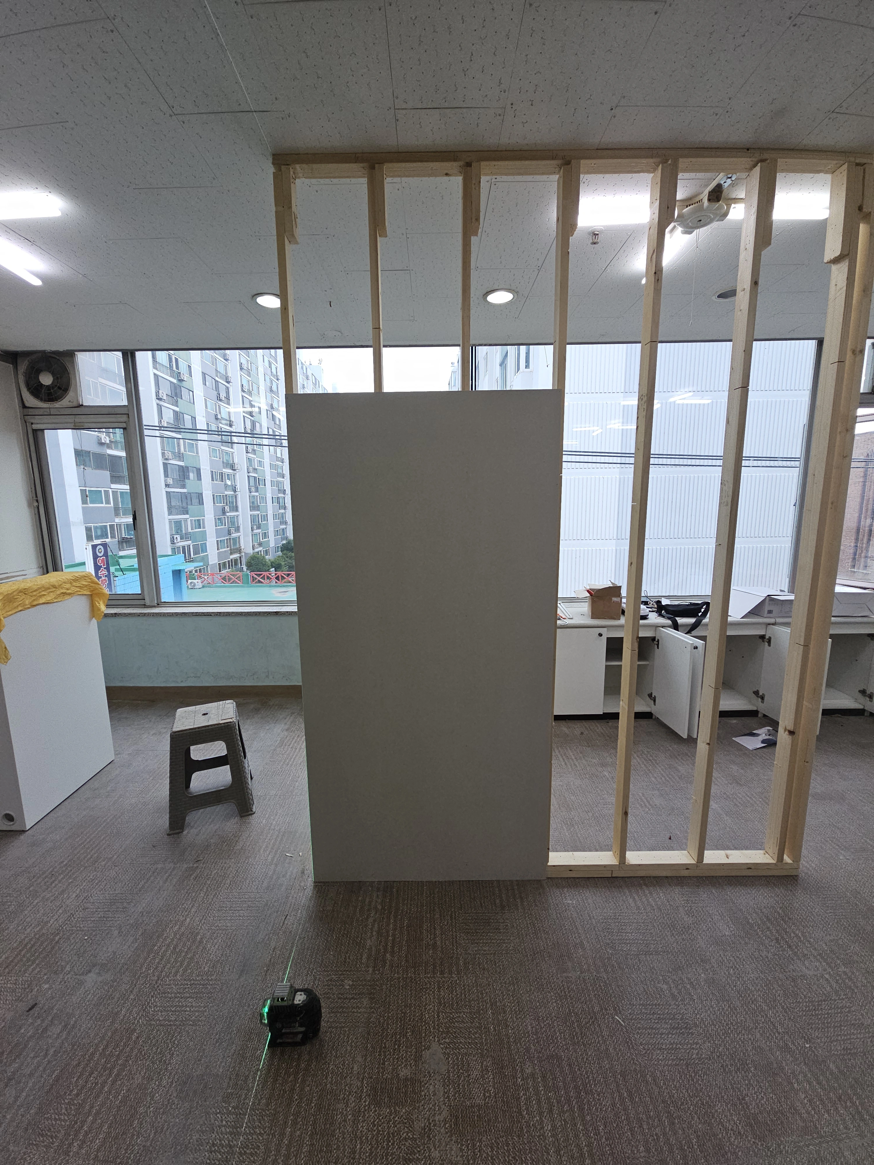 상가 가벽설치 현장사진